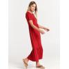 imageANRABESS Women Summer Casual Short Sleeve Crewneck Aline Swing Flowy Tiered Shirt Maxi Beach Long Dress 2025 Trendy OutfitsRed