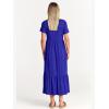 imageANRABESS Women Summer Casual Short Sleeve Crewneck Aline Swing Flowy Tiered Shirt Maxi Beach Long Dress 2025 Trendy OutfitsRoyal Blue