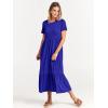 imageANRABESS Women Summer Casual Short Sleeve Crewneck Aline Swing Flowy Tiered Shirt Maxi Beach Long Dress 2025 Trendy OutfitsRoyal Blue