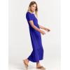 imageANRABESS Women Summer Casual Short Sleeve Crewneck Aline Swing Flowy Tiered Shirt Maxi Beach Long Dress 2025 Trendy OutfitsRoyal Blue