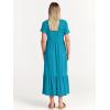 imageANRABESS Women Summer Casual Short Sleeve Crewneck Aline Swing Flowy Tiered Shirt Maxi Beach Long Dress 2025 Trendy OutfitsSky Blue