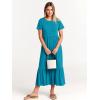 imageANRABESS Women Summer Casual Short Sleeve Crewneck Aline Swing Flowy Tiered Shirt Maxi Beach Long Dress 2025 Trendy OutfitsSky Blue
