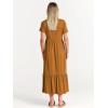 imageANRABESS Women Summer Casual Short Sleeve Crewneck Aline Swing Flowy Tiered Shirt Maxi Beach Long Dress 2025 Trendy OutfitsYellow