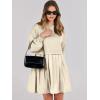 imageANRABESS Women Sweatshirts Dress Oversized Long Sleeve Patchwork Casual Loose Pleated Pullover Mini Dress Fall Outfits 2025Beige
