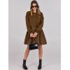 imageANRABESS Women Sweatshirts Dress Oversized Long Sleeve Patchwork Casual Loose Pleated Pullover Mini Dress Fall Outfits 2025Coffee