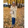 imageANRABESS Womens Cardigans Sweater 2024 Casual Lapel Open Front Knit Warm Wool Coatigan Jacket Long Blazer CoatApricot