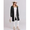 imageANRABESS Womens Cardigans Sweater 2024 Casual Lapel Open Front Knit Warm Wool Coatigan Jacket Long Blazer CoatBlack