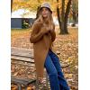 imageANRABESS Womens Cardigans Sweater 2024 Casual Lapel Open Front Knit Warm Wool Coatigan Jacket Long Blazer CoatCaramel