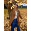 imageANRABESS Womens Cardigans Sweater 2024 Casual Lapel Open Front Knit Warm Wool Coatigan Jacket Long Blazer CoatCaramel