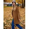 imageANRABESS Womens Cardigans Sweater 2024 Casual Lapel Open Front Knit Warm Wool Coatigan Jacket Long Blazer CoatCaramel