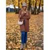 imageANRABESS Womens Cardigans Sweater 2024 Casual Lapel Open Front Knit Warm Wool Coatigan Jacket Long Blazer CoatCoffee