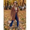 imageANRABESS Womens Cardigans Sweater 2024 Casual Lapel Open Front Knit Warm Wool Coatigan Jacket Long Blazer CoatCoffee