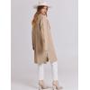 imageANRABESS Womens Cardigans Sweater 2024 Casual Lapel Open Front Knit Warm Wool Coatigan Jacket Long Blazer CoatDark Apricot