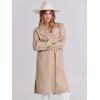 imageANRABESS Womens Cardigans Sweater 2024 Casual Lapel Open Front Knit Warm Wool Coatigan Jacket Long Blazer CoatDark Apricot