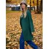 imageANRABESS Womens Cardigans Sweater 2024 Casual Lapel Open Front Knit Warm Wool Coatigan Jacket Long Blazer CoatDark Green