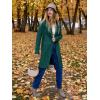 imageANRABESS Womens Cardigans Sweater 2024 Casual Lapel Open Front Knit Warm Wool Coatigan Jacket Long Blazer CoatDark Green
