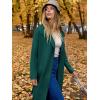 imageANRABESS Womens Cardigans Sweater 2024 Casual Lapel Open Front Knit Warm Wool Coatigan Jacket Long Blazer CoatDark Green