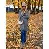 imageANRABESS Womens Cardigans Sweater 2024 Casual Lapel Open Front Knit Warm Wool Coatigan Jacket Long Blazer CoatDark Grey