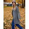 imageANRABESS Womens Cardigans Sweater 2024 Casual Lapel Open Front Knit Warm Wool Coatigan Jacket Long Blazer CoatDark Grey