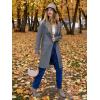 imageANRABESS Womens Cardigans Sweater 2024 Casual Lapel Open Front Knit Warm Wool Coatigan Jacket Long Blazer CoatDark Grey