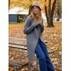 imageANRABESS Womens Cardigans Sweater 2024 Casual Lapel Open Front Knit Warm Wool Coatigan Jacket Long Blazer CoatDark Grey