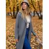 imageANRABESS Womens Cardigans Sweater 2024 Casual Lapel Open Front Knit Warm Wool Coatigan Jacket Long Blazer CoatDark Grey