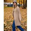 imageANRABESS Womens Cardigans Sweater 2024 Casual Lapel Open Front Knit Warm Wool Coatigan Jacket Long Blazer CoatDeep Apricot