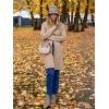 imageANRABESS Womens Cardigans Sweater 2024 Casual Lapel Open Front Knit Warm Wool Coatigan Jacket Long Blazer CoatDeep Apricot
