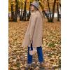 imageANRABESS Womens Cardigans Sweater 2024 Casual Lapel Open Front Knit Warm Wool Coatigan Jacket Long Blazer CoatDeep Apricot