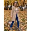 imageANRABESS Womens Cardigans Sweater 2024 Casual Lapel Open Front Knit Warm Wool Coatigan Jacket Long Blazer CoatDeep Apricot