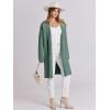 imageANRABESS Womens Cardigans Sweater 2024 Casual Lapel Open Front Knit Warm Wool Coatigan Jacket Long Blazer CoatGreen