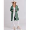 imageANRABESS Womens Cardigans Sweater 2024 Casual Lapel Open Front Knit Warm Wool Coatigan Jacket Long Blazer CoatGreen