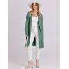 imageANRABESS Womens Cardigans Sweater 2024 Casual Lapel Open Front Knit Warm Wool Coatigan Jacket Long Blazer CoatGreen