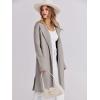 imageANRABESS Womens Cardigans Sweater 2024 Casual Lapel Open Front Knit Warm Wool Coatigan Jacket Long Blazer CoatGrey