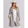 imageANRABESS Womens Cardigans Sweater 2024 Casual Lapel Open Front Knit Warm Wool Coatigan Jacket Long Blazer CoatGrey