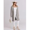 imageANRABESS Womens Cardigans Sweater 2024 Casual Lapel Open Front Knit Warm Wool Coatigan Jacket Long Blazer CoatGrey