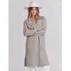 imageANRABESS Womens Cardigans Sweater 2024 Casual Lapel Open Front Knit Warm Wool Coatigan Jacket Long Blazer CoatGrey