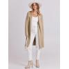 imageANRABESS Womens Cardigans Sweater 2024 Casual Lapel Open Front Knit Warm Wool Coatigan Jacket Long Blazer CoatKhaki