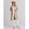 imageANRABESS Womens Cardigans Sweater 2024 Casual Lapel Open Front Knit Warm Wool Coatigan Jacket Long Blazer CoatKhaki