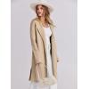 imageANRABESS Womens Cardigans Sweater 2024 Casual Lapel Open Front Knit Warm Wool Coatigan Jacket Long Blazer CoatKhaki