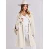imageANRABESS Womens Cardigans Sweater 2024 Casual Lapel Open Front Knit Warm Wool Coatigan Jacket Long Blazer CoatLight Apricot