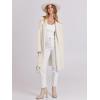 imageANRABESS Womens Cardigans Sweater 2024 Casual Lapel Open Front Knit Warm Wool Coatigan Jacket Long Blazer CoatLight Apricot
