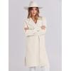 imageANRABESS Womens Cardigans Sweater 2024 Casual Lapel Open Front Knit Warm Wool Coatigan Jacket Long Blazer CoatLight Apricot
