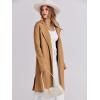 imageANRABESS Womens Cardigans Sweater 2024 Casual Lapel Open Front Knit Warm Wool Coatigan Jacket Long Blazer CoatLight Brown