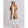 imageANRABESS Womens Cardigans Sweater 2024 Casual Lapel Open Front Knit Warm Wool Coatigan Jacket Long Blazer CoatLight Brown
