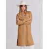 imageANRABESS Womens Cardigans Sweater 2024 Casual Lapel Open Front Knit Warm Wool Coatigan Jacket Long Blazer CoatLight Brown