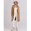 imageANRABESS Womens Cardigans Sweater 2024 Casual Lapel Open Front Knit Warm Wool Coatigan Jacket Long Blazer CoatLight Brown
