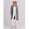 imageANRABESS Womens Cardigans Sweater 2024 Casual Lapel Open Front Knit Warm Wool Coatigan Jacket Long Blazer CoatLight Grey