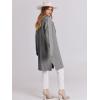 imageANRABESS Womens Cardigans Sweater 2024 Casual Lapel Open Front Knit Warm Wool Coatigan Jacket Long Blazer CoatLight Grey