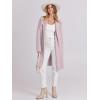 imageANRABESS Womens Cardigans Sweater 2024 Casual Lapel Open Front Knit Warm Wool Coatigan Jacket Long Blazer CoatLight Pink